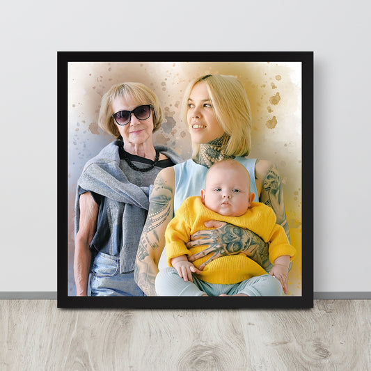 Watercolor-Style Portrait, Add Loved One to Photo & Video, Memorial Portrait