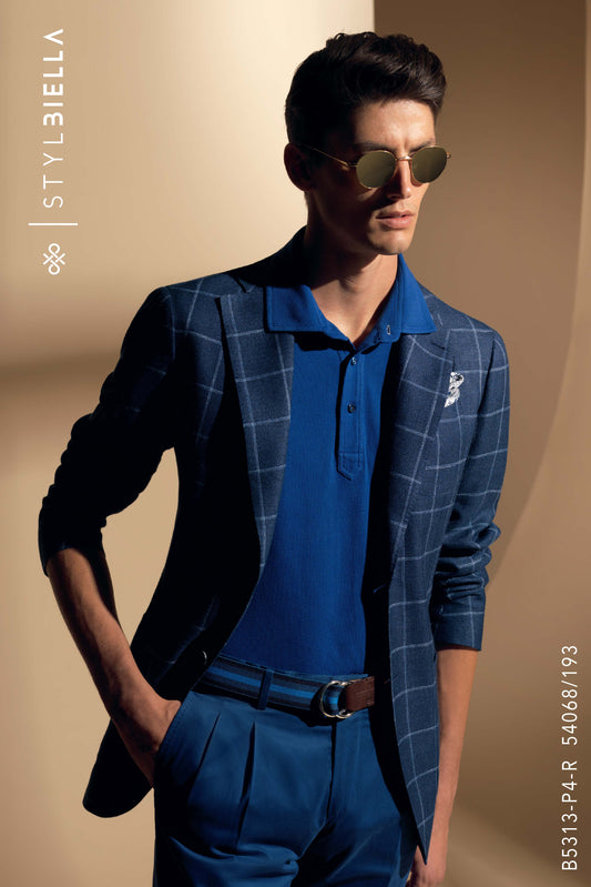 *STYLBIELLA* Luxury Bark Blue Suit Blazer