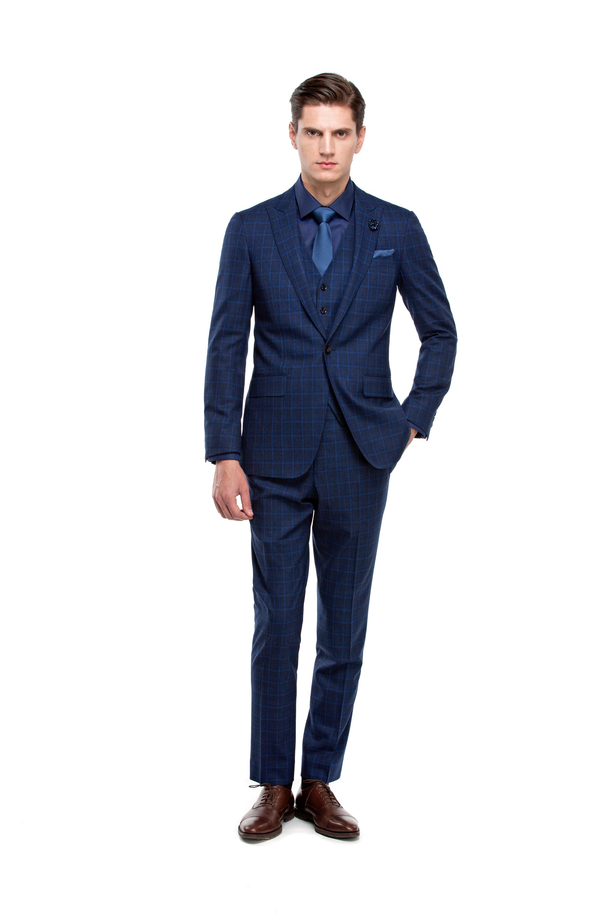 Navy suit custom made ottotos